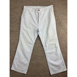Vintage 70s 80s Levi's Pants Men's W36 x L28 Baby Blue Bootcut Workwear